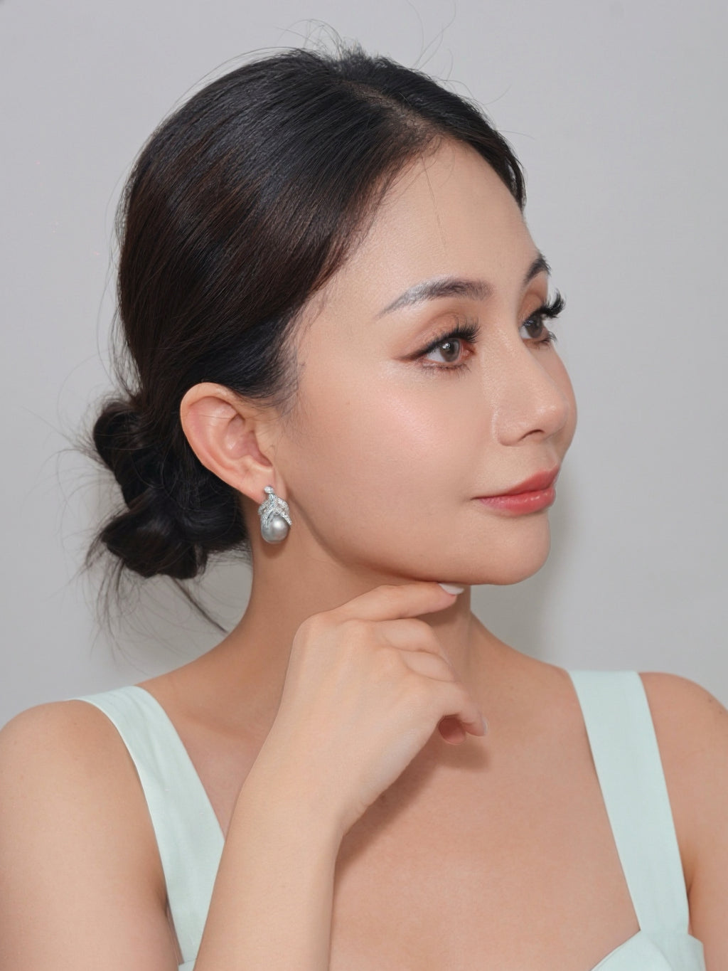 Luminous Pearl Diamond Earrings