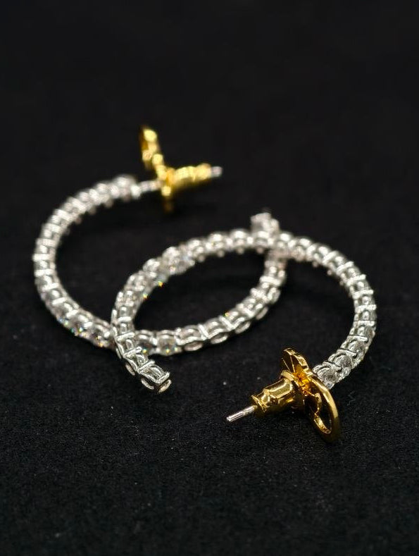 Classic Diamond Hoops
