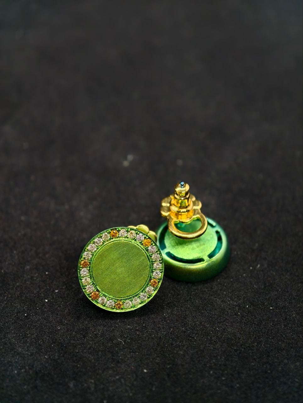 Verdant Halo Diamond Studs
