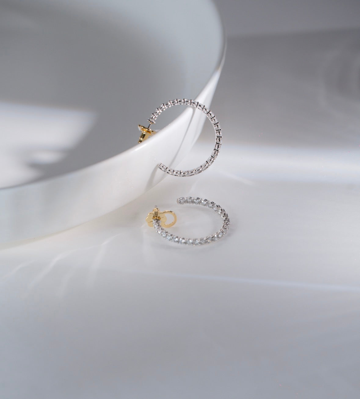 Classic Diamond Hoops