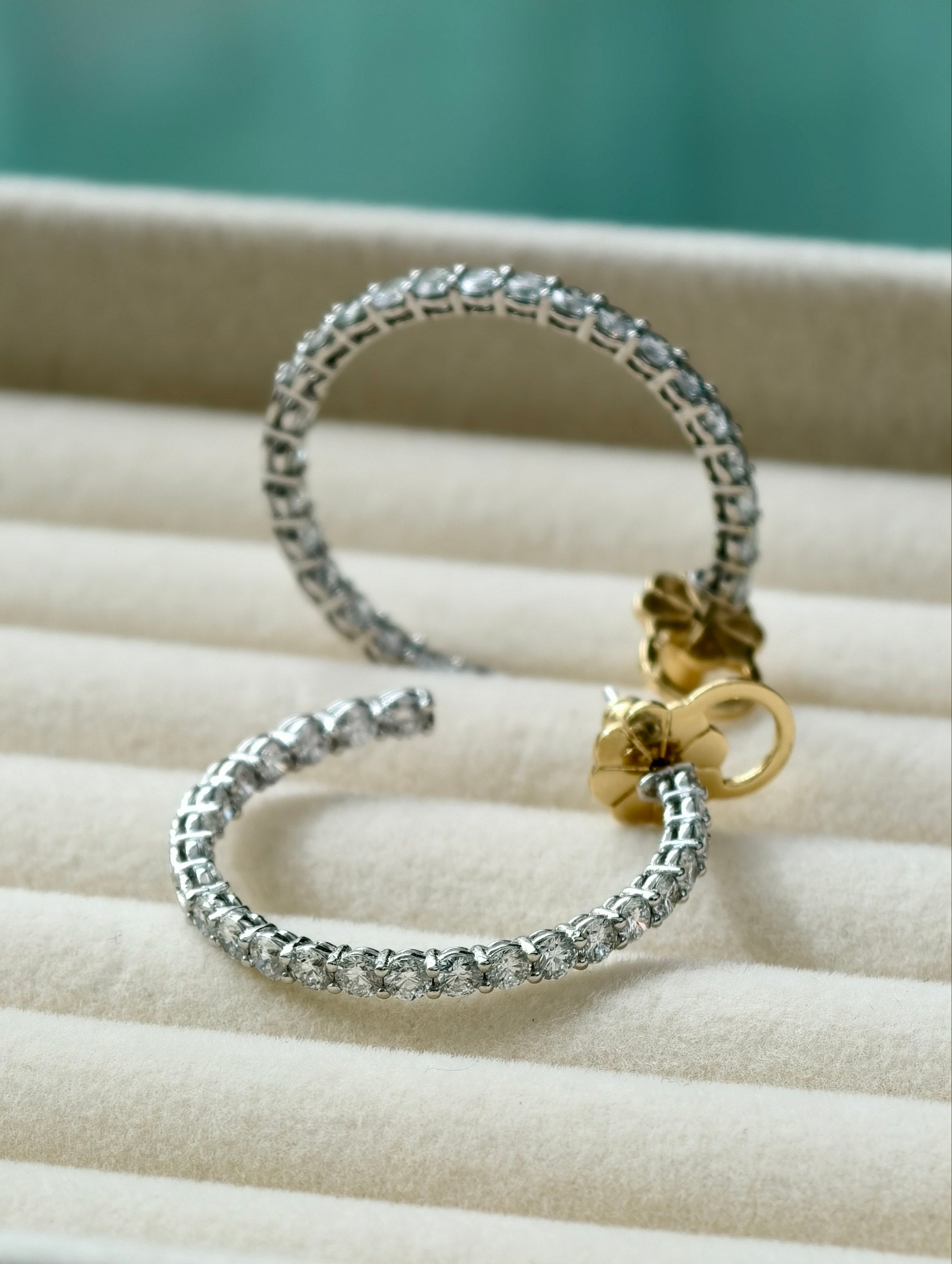 Classic Diamond Hoops