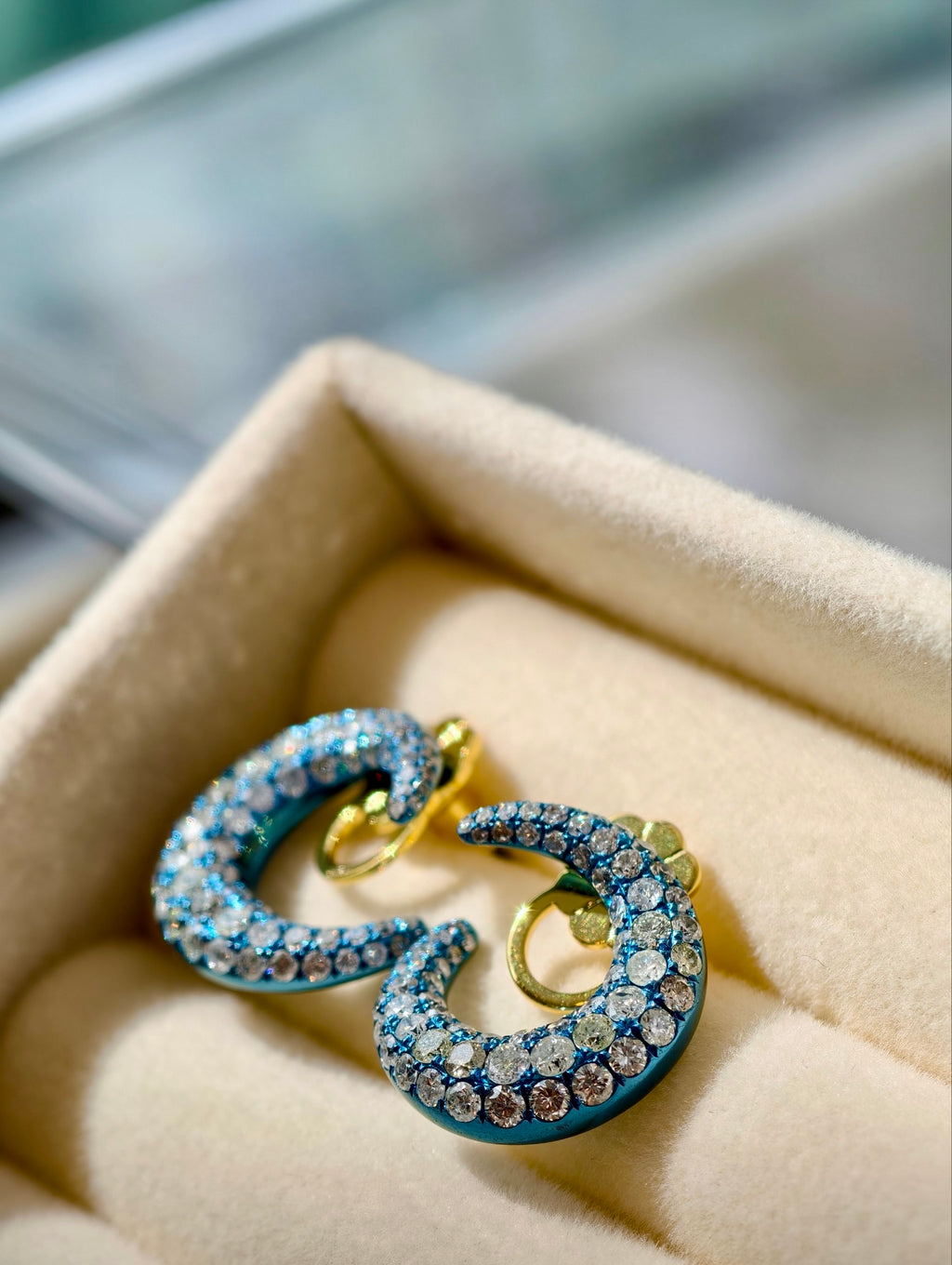 Moonlit Azure Earrings