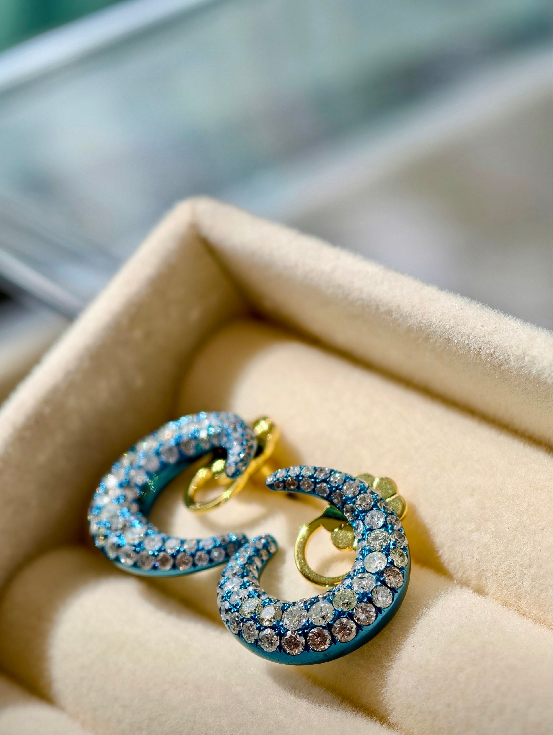 Moonlit Azure Earrings