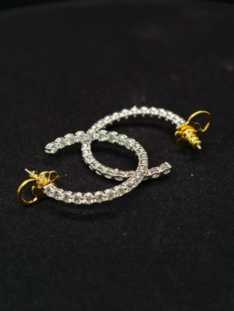 Classic Diamond Hoops