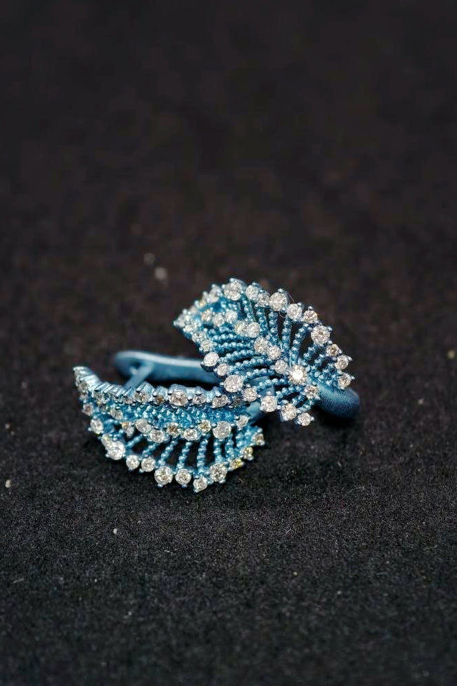 Whisper Leaf Diamond Earrings