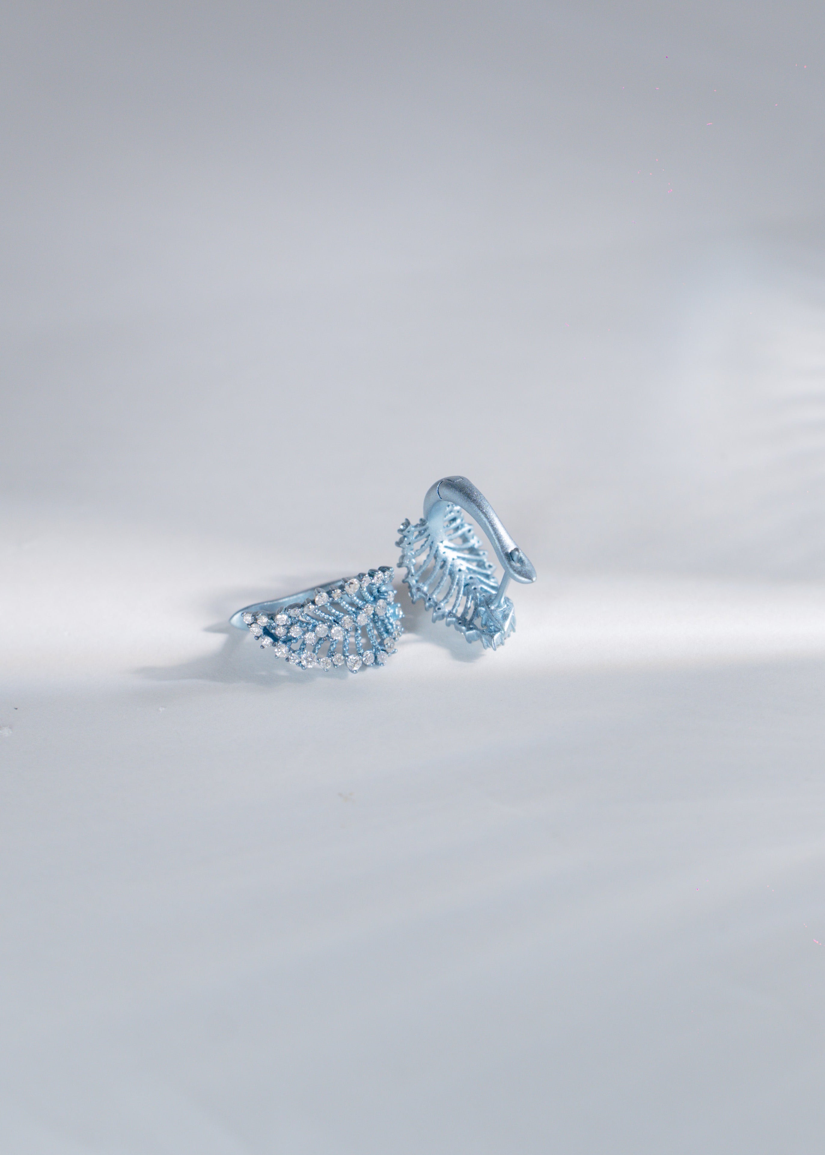 Whisper Leaf Diamond Earrings