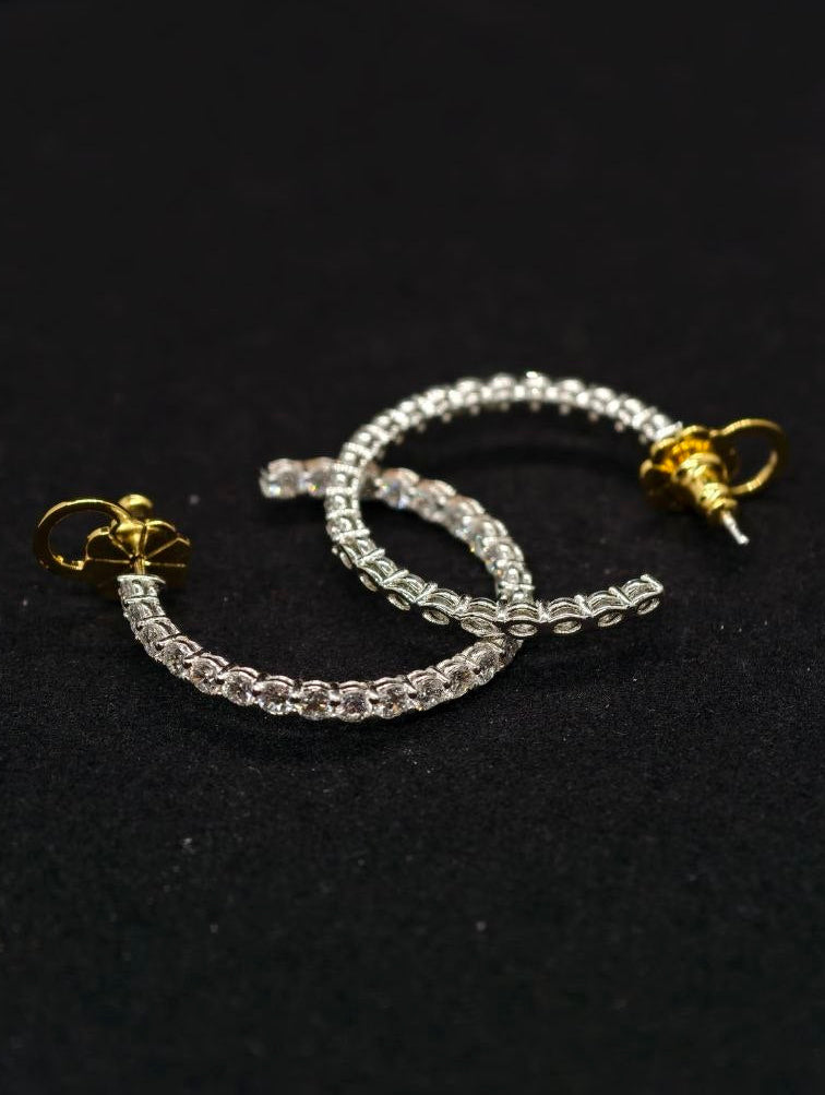 Classic Diamond Hoops