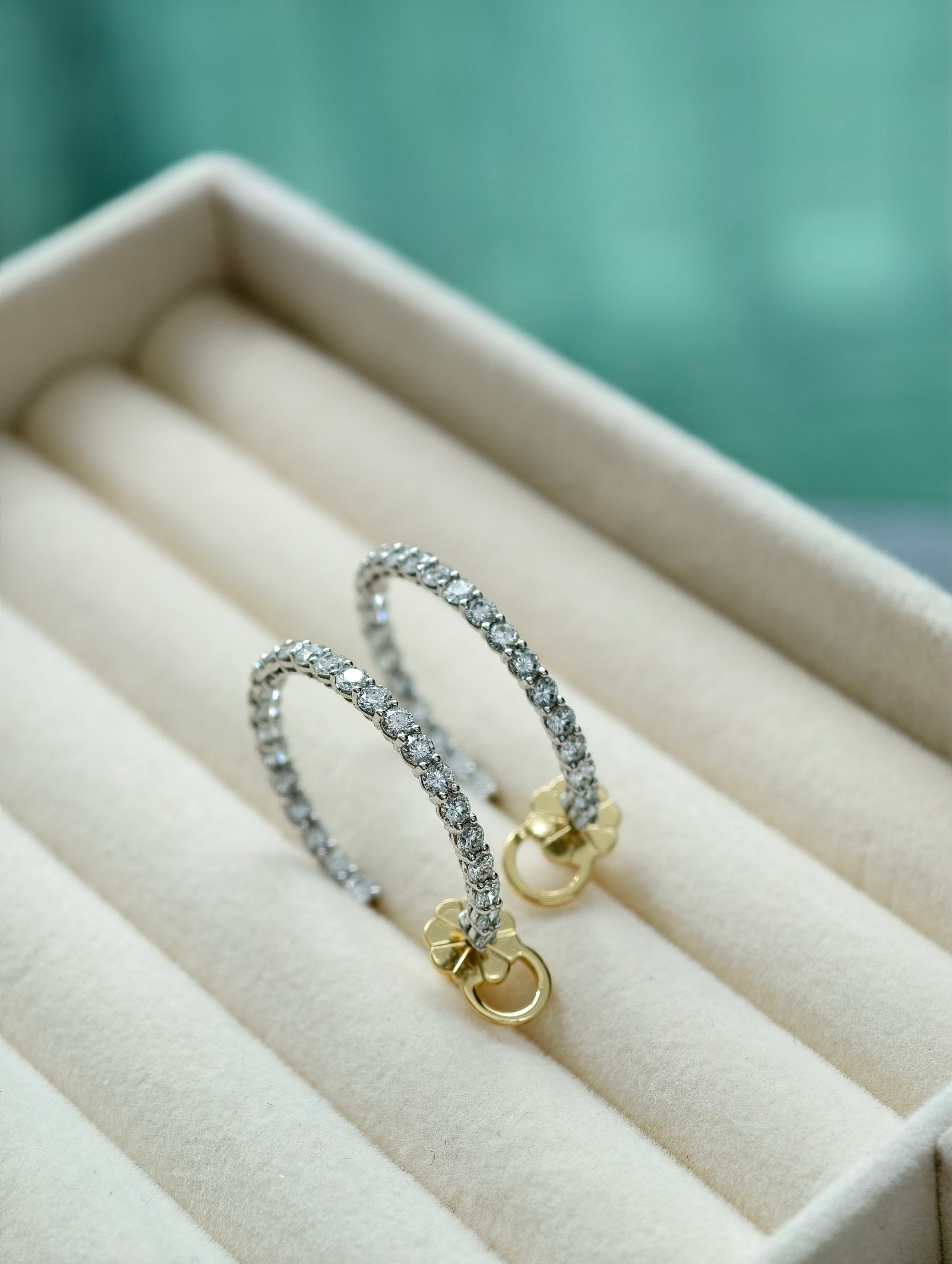 Classic Diamond Hoops