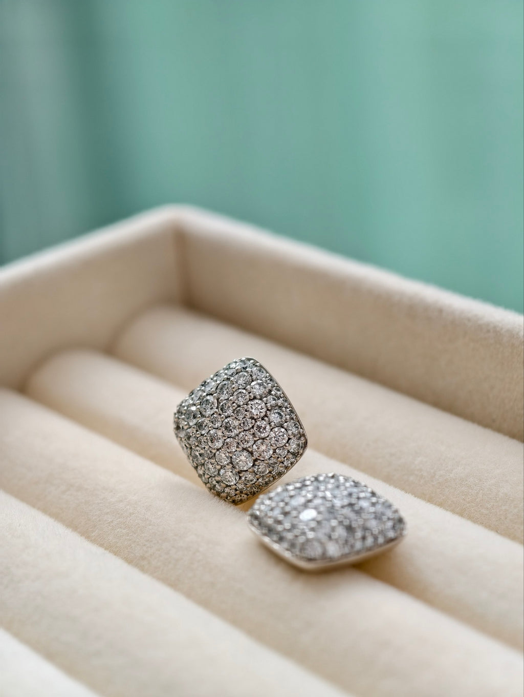 Celestial Cushion Diamond Stud Earrings