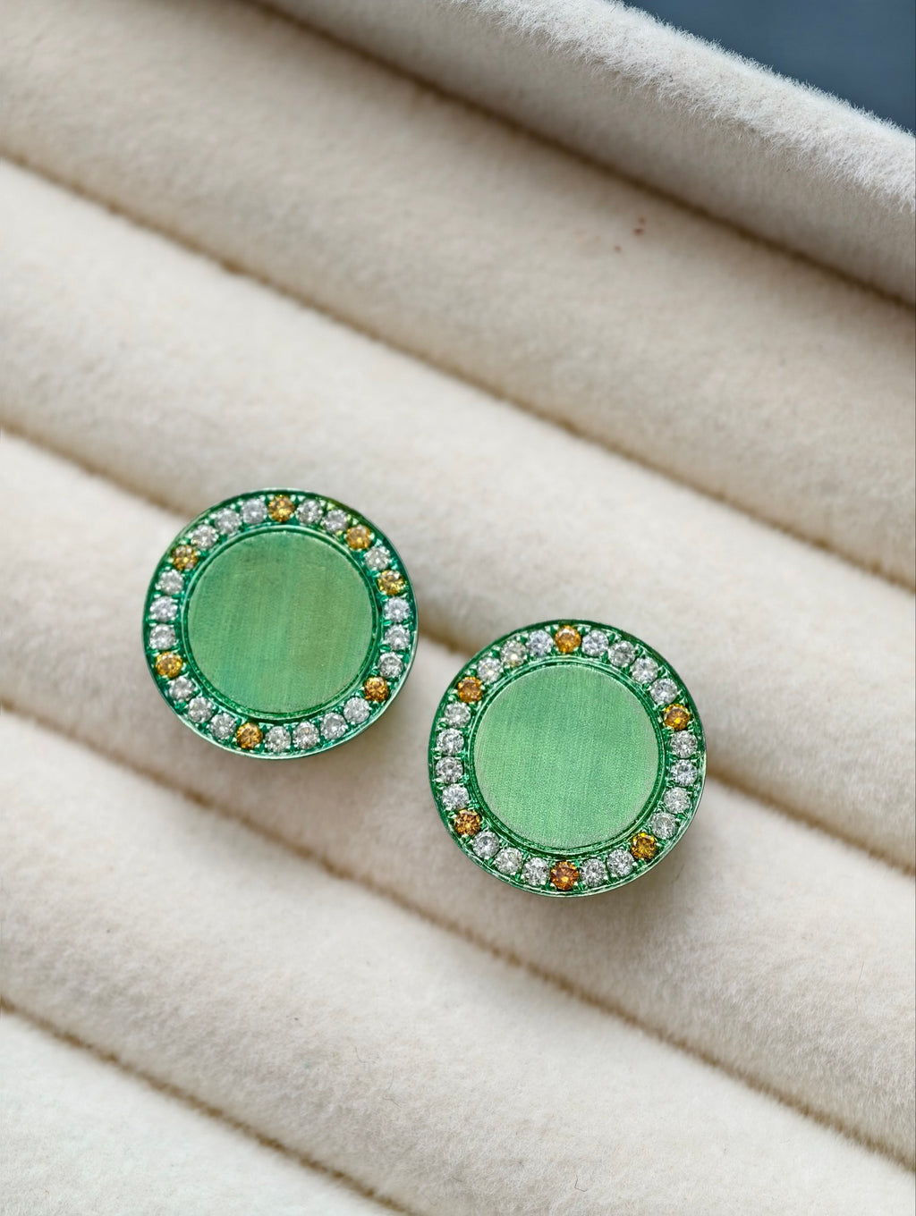 Verdant Halo Diamond Studs