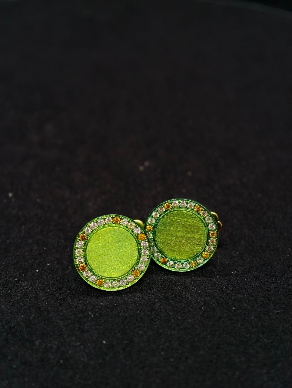 Verdant Halo Diamond Studs