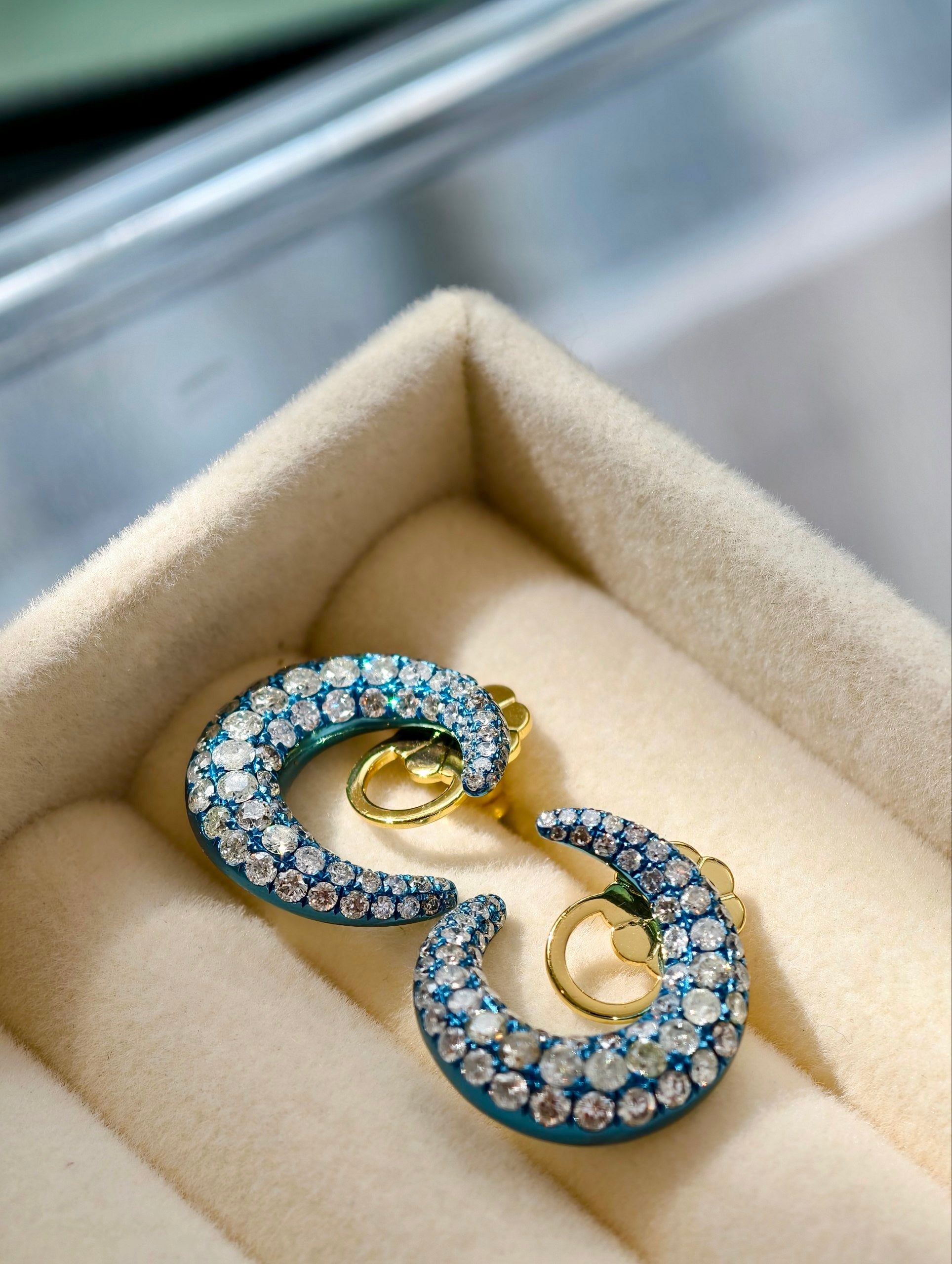 Moonlit Azure Earrings