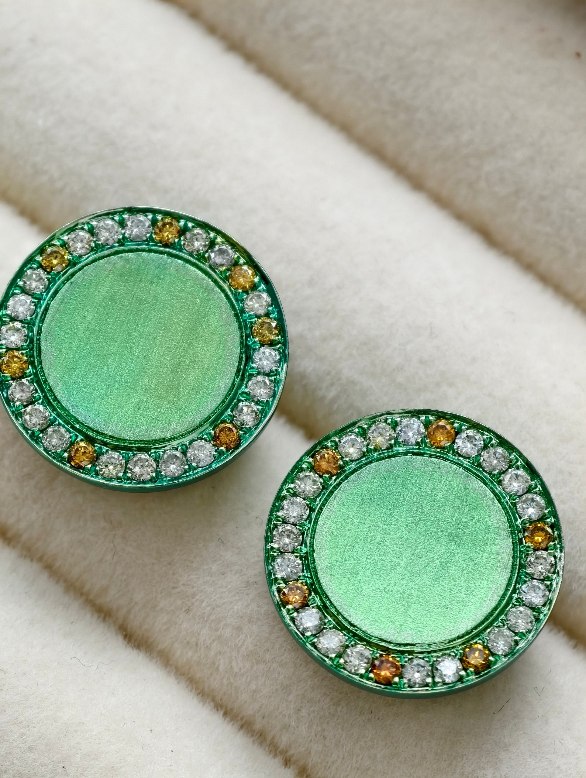Verdant Halo Diamond Studs