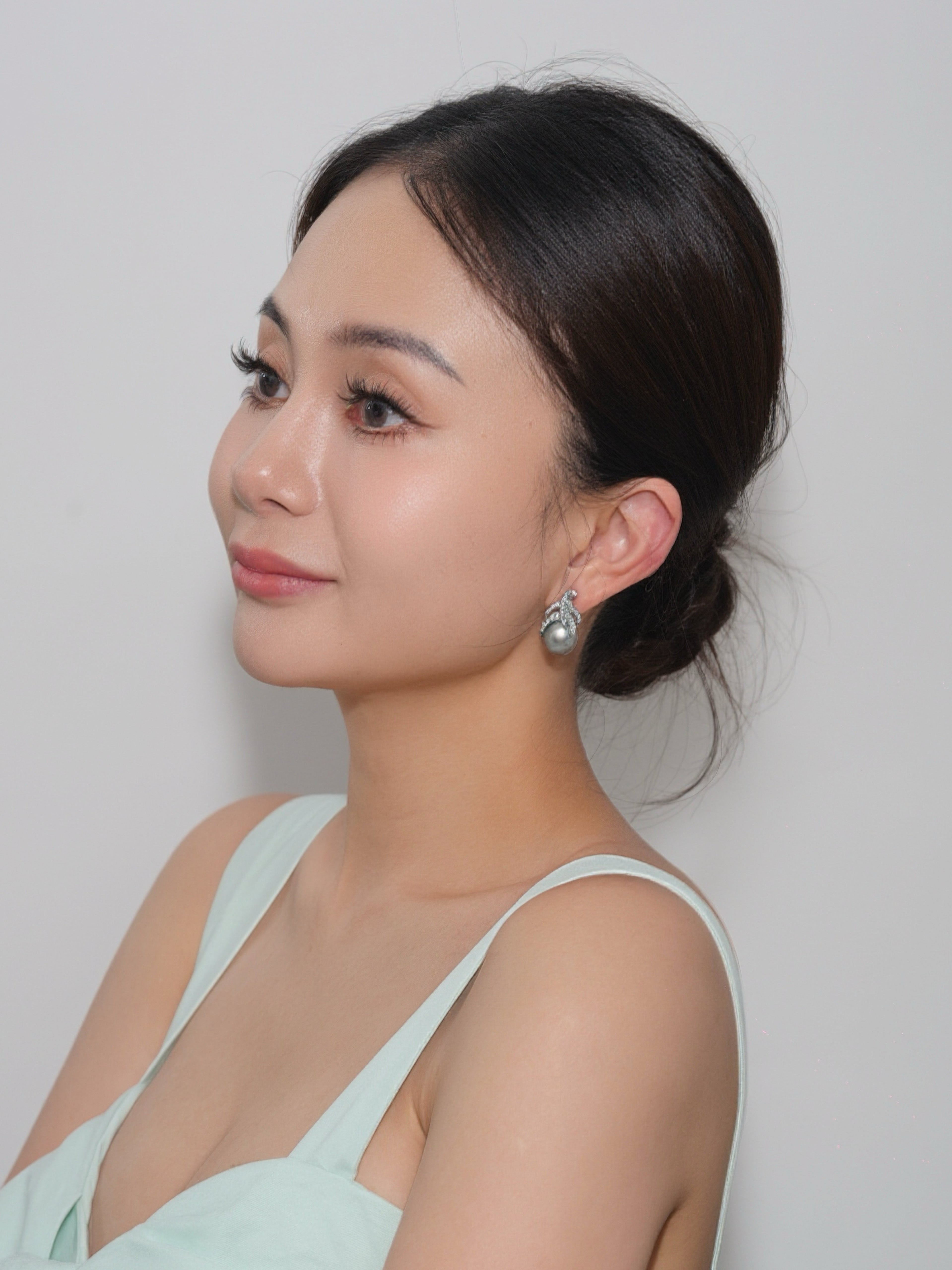 Luminous Pearl Diamond Earrings