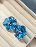 Azure Bloom Diamond Earrings
