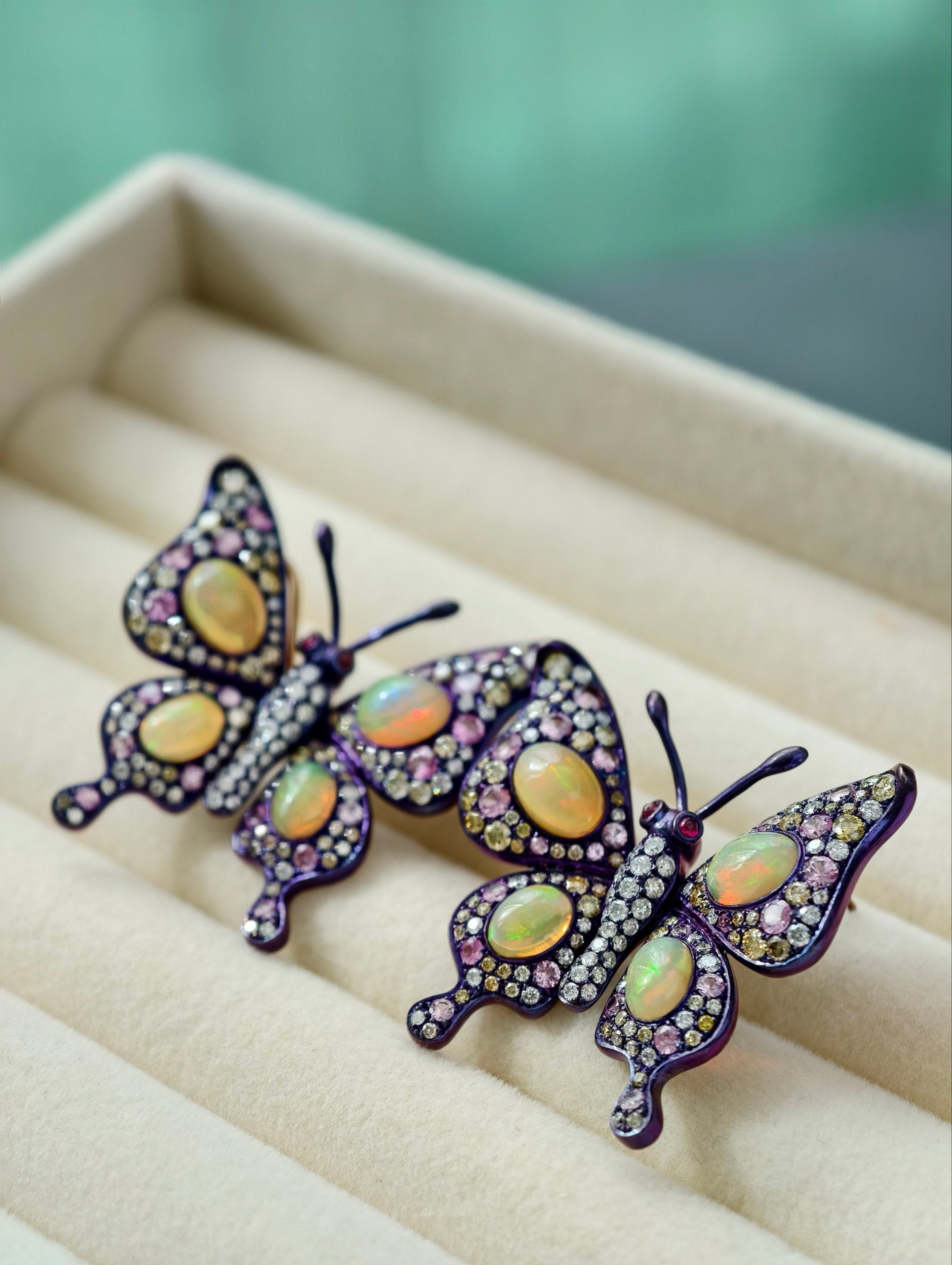 Aurora Papillon Opal Earrings