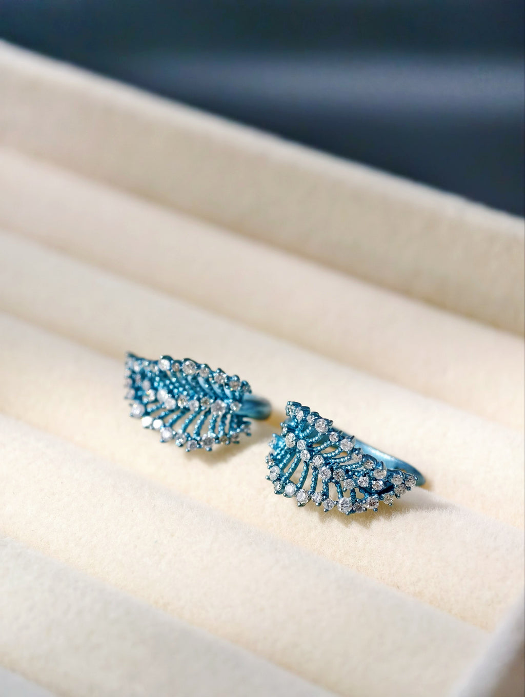 Whisper Leaf Diamond Earrings