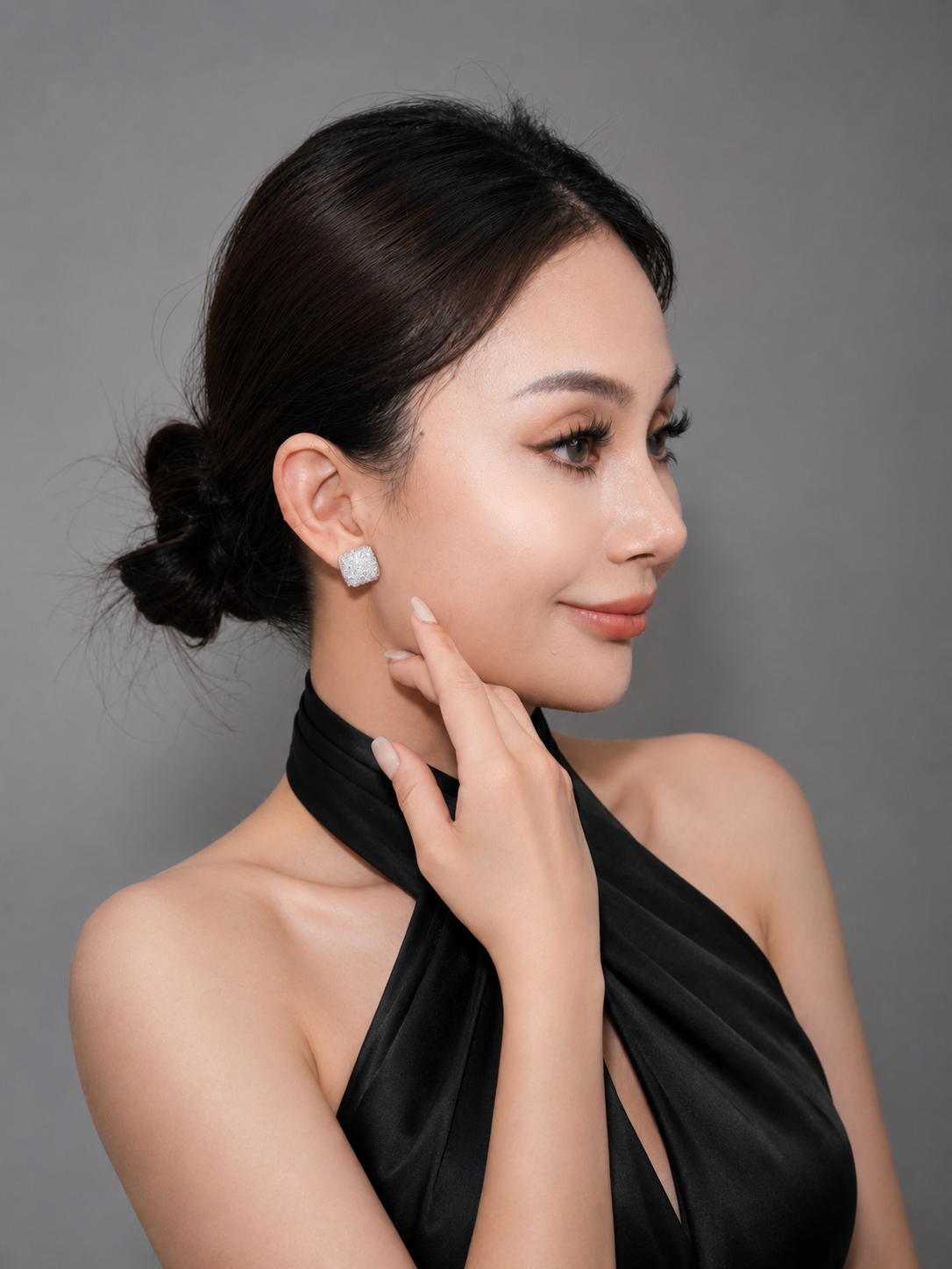 Celestial Cushion Diamond Stud Earrings