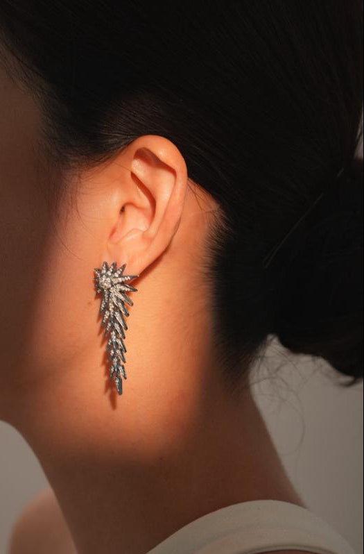 Elegant cascading diamond earrings