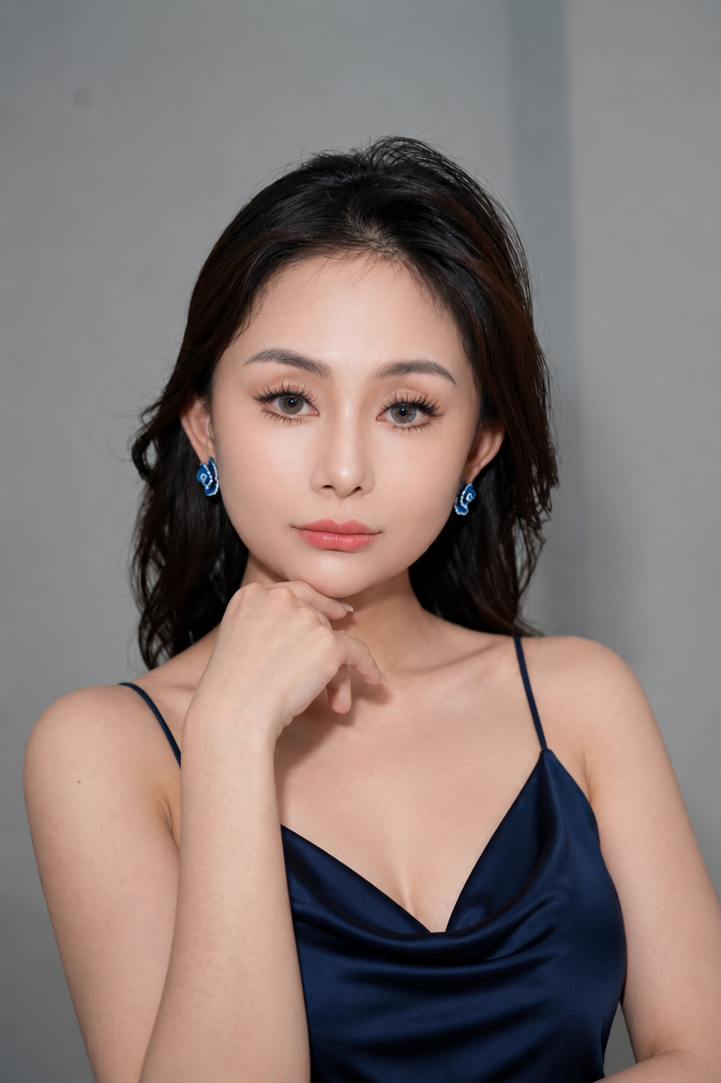 Azure Bloom Diamond Earrings