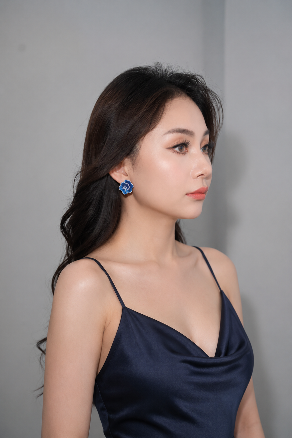 Azure Bloom Diamond Earrings